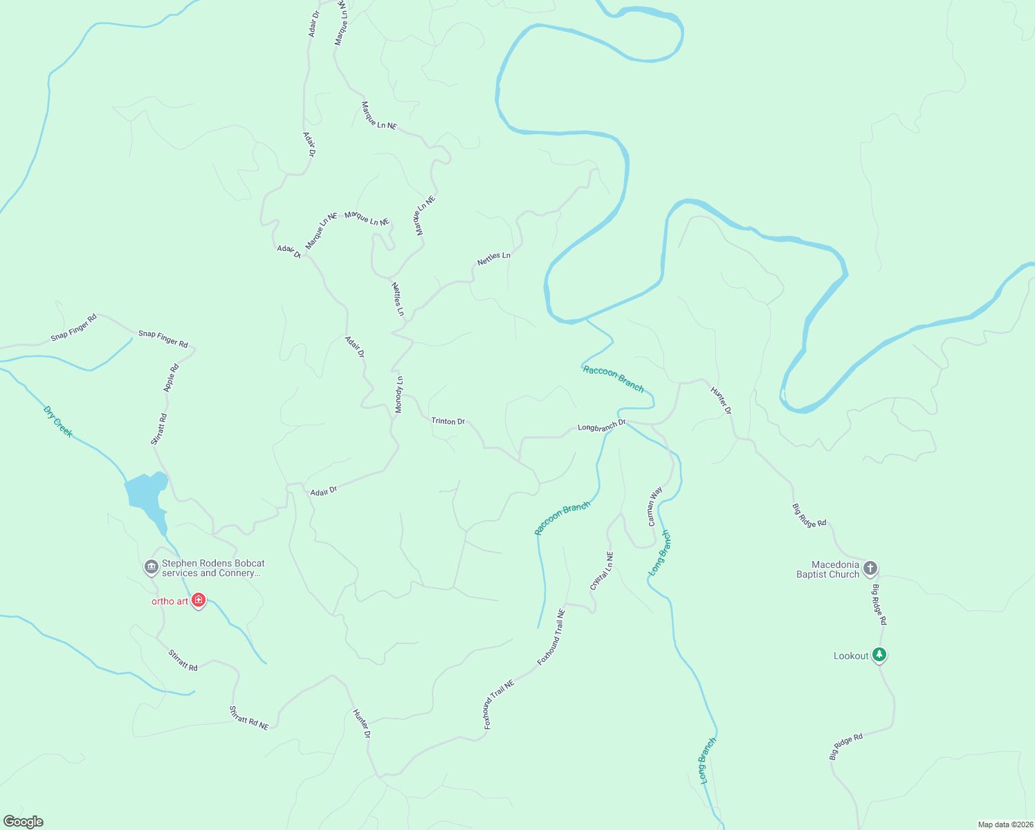 map of restaurants, bars, coffee shops, grocery stores, and more near 937 Aurora Lane in Ranger