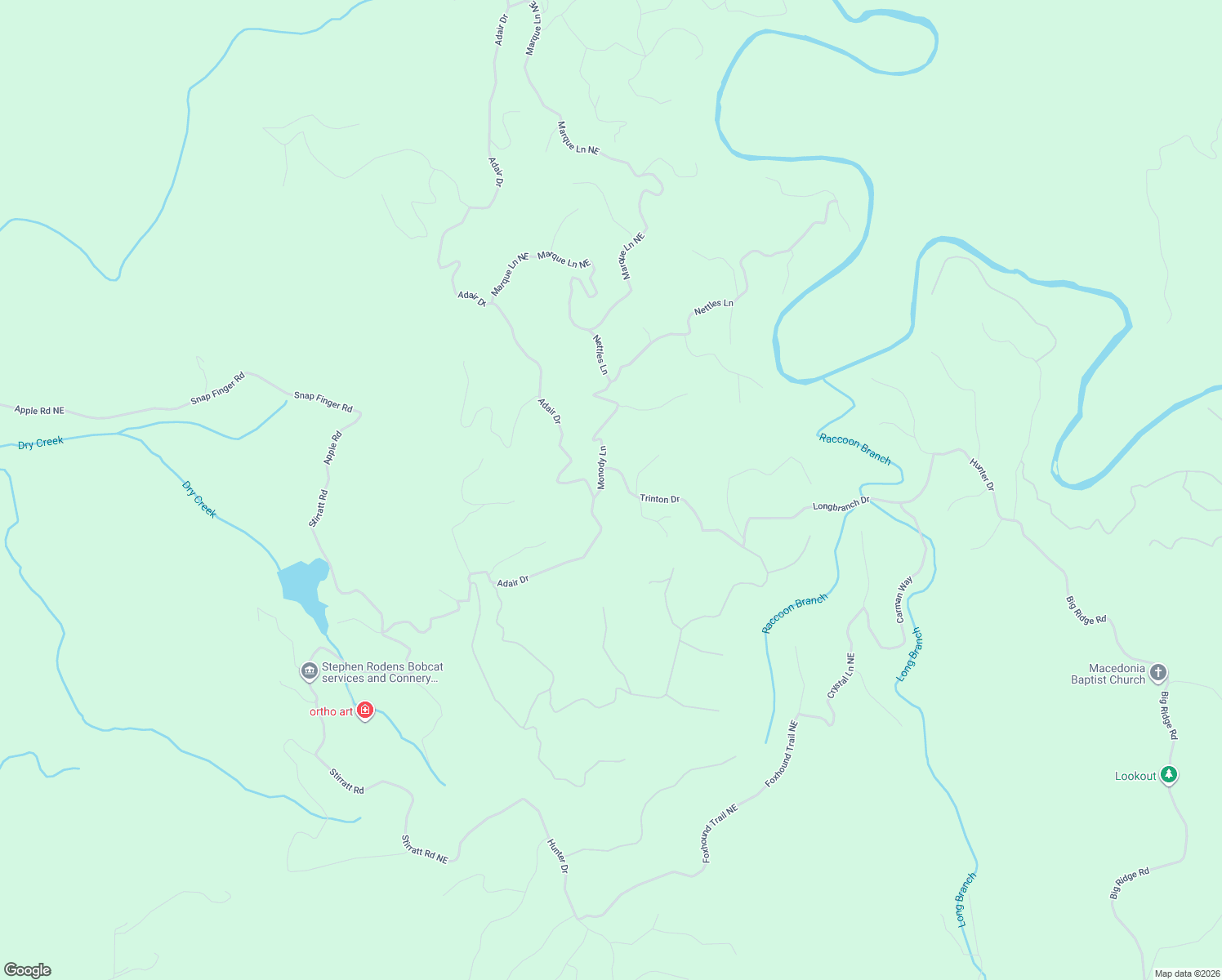 map of restaurants, bars, coffee shops, grocery stores, and more near 837 Monody Lane in Ranger