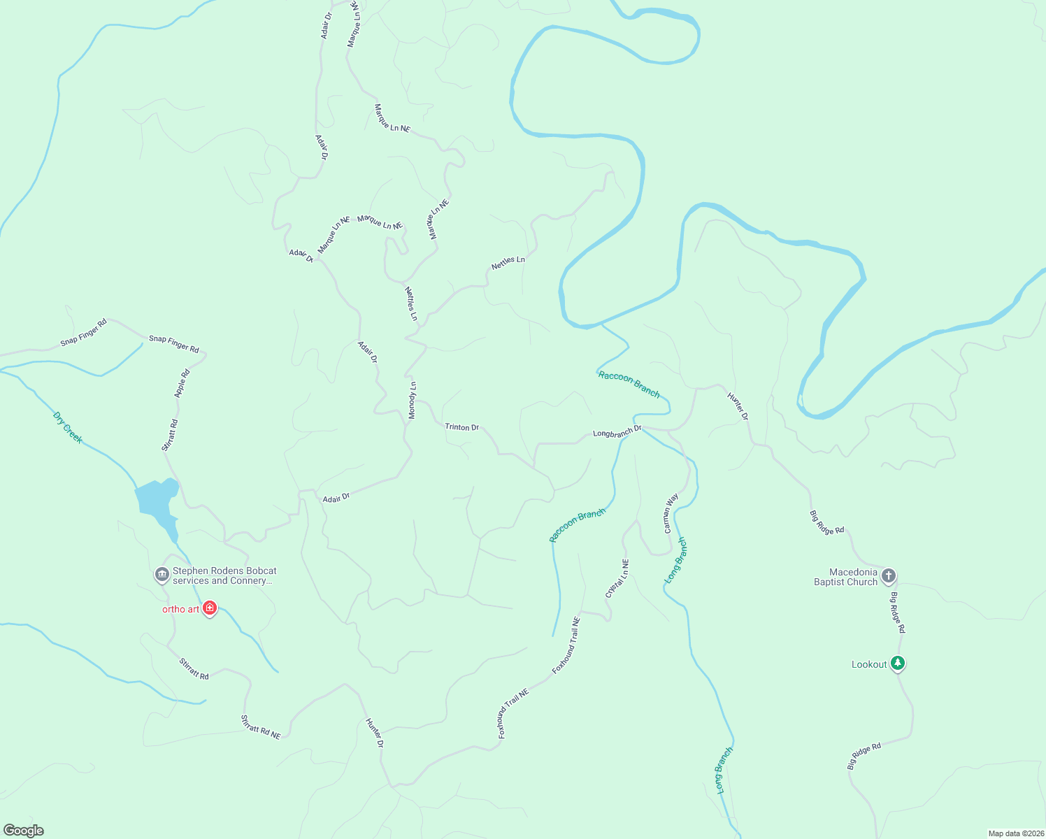 map of restaurants, bars, coffee shops, grocery stores, and more near 937 Aurora Lane in Ranger