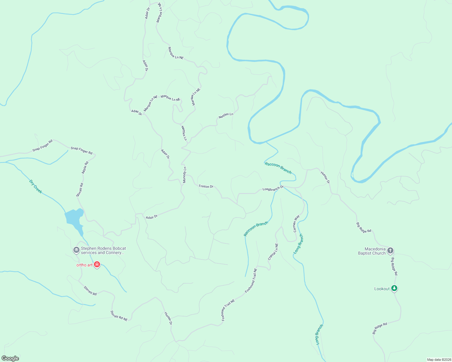 map of restaurants, bars, coffee shops, grocery stores, and more near 915 Aurora Lane in Ranger