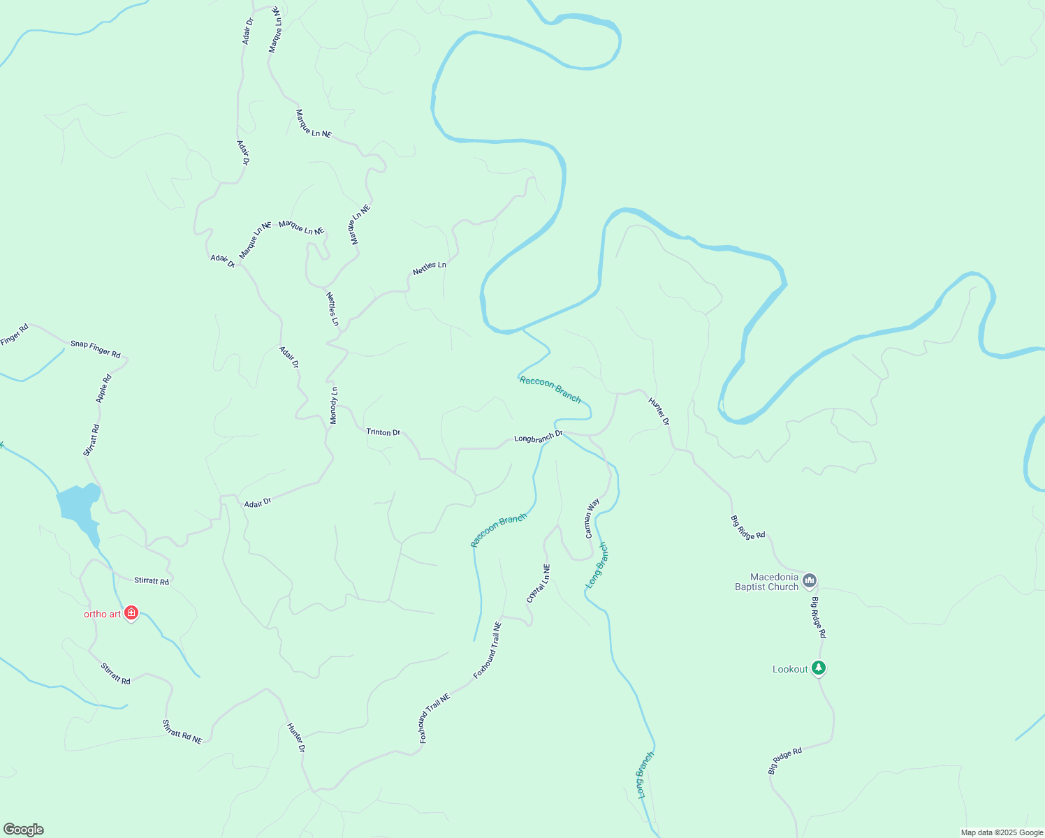 map of restaurants, bars, coffee shops, grocery stores, and more near 943 Aurora Lane in Ranger