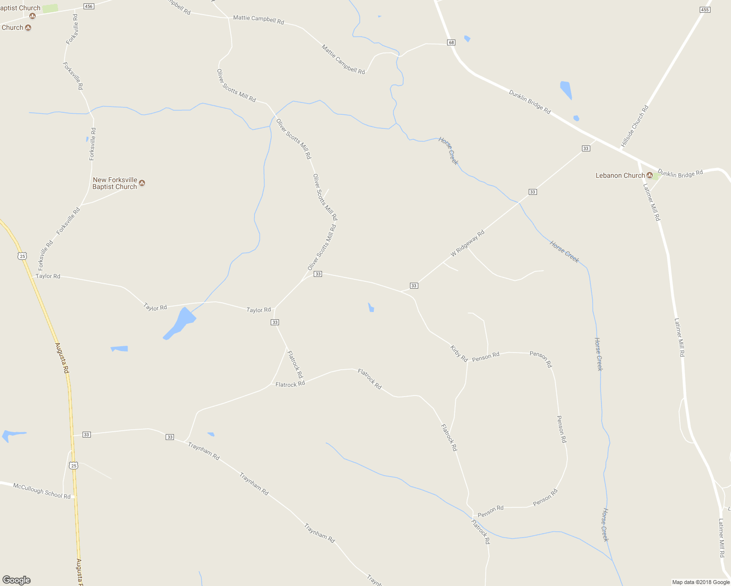 map of restaurants, bars, coffee shops, grocery stores, and more near 656 West Ridgeway Road in Honea Path