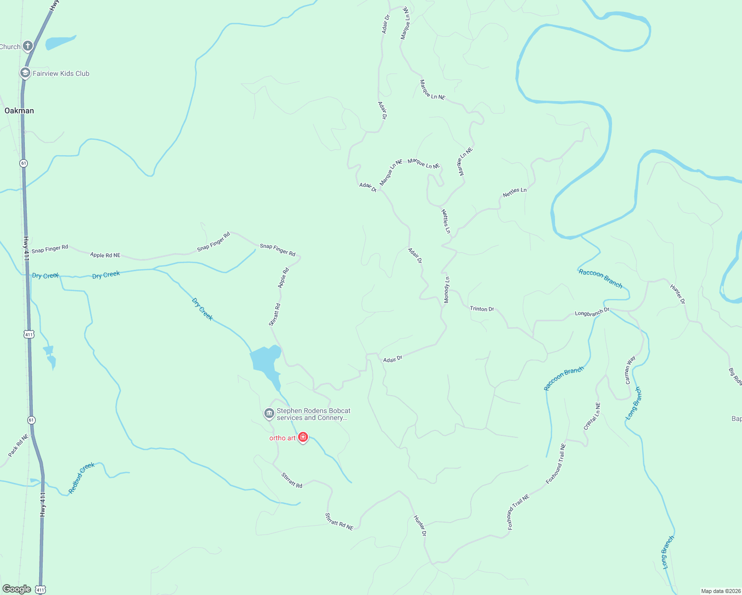map of restaurants, bars, coffee shops, grocery stores, and more near 85 Grizzly Court in Ranger
