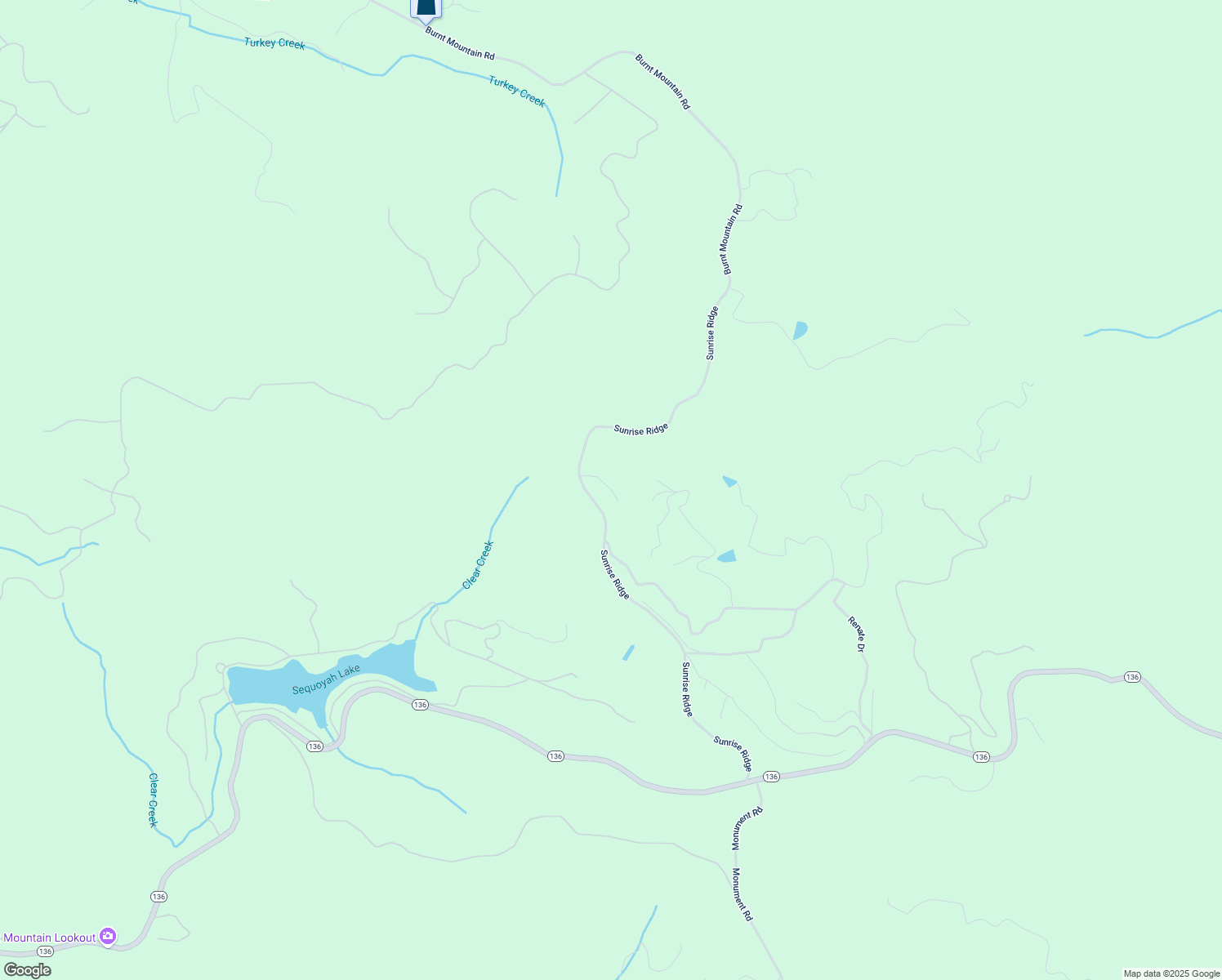 map of restaurants, bars, coffee shops, grocery stores, and more near 18 Bear Paw Road in Big Canoe