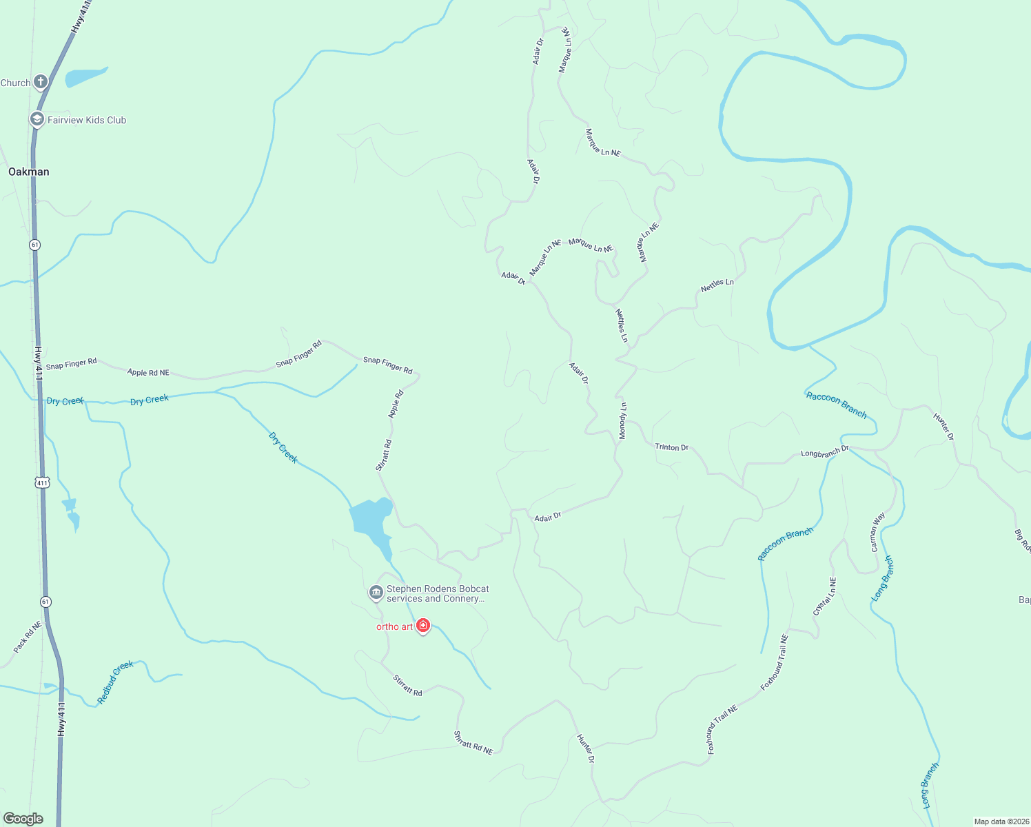 map of restaurants, bars, coffee shops, grocery stores, and more near 85 Grizzly Court in Ranger