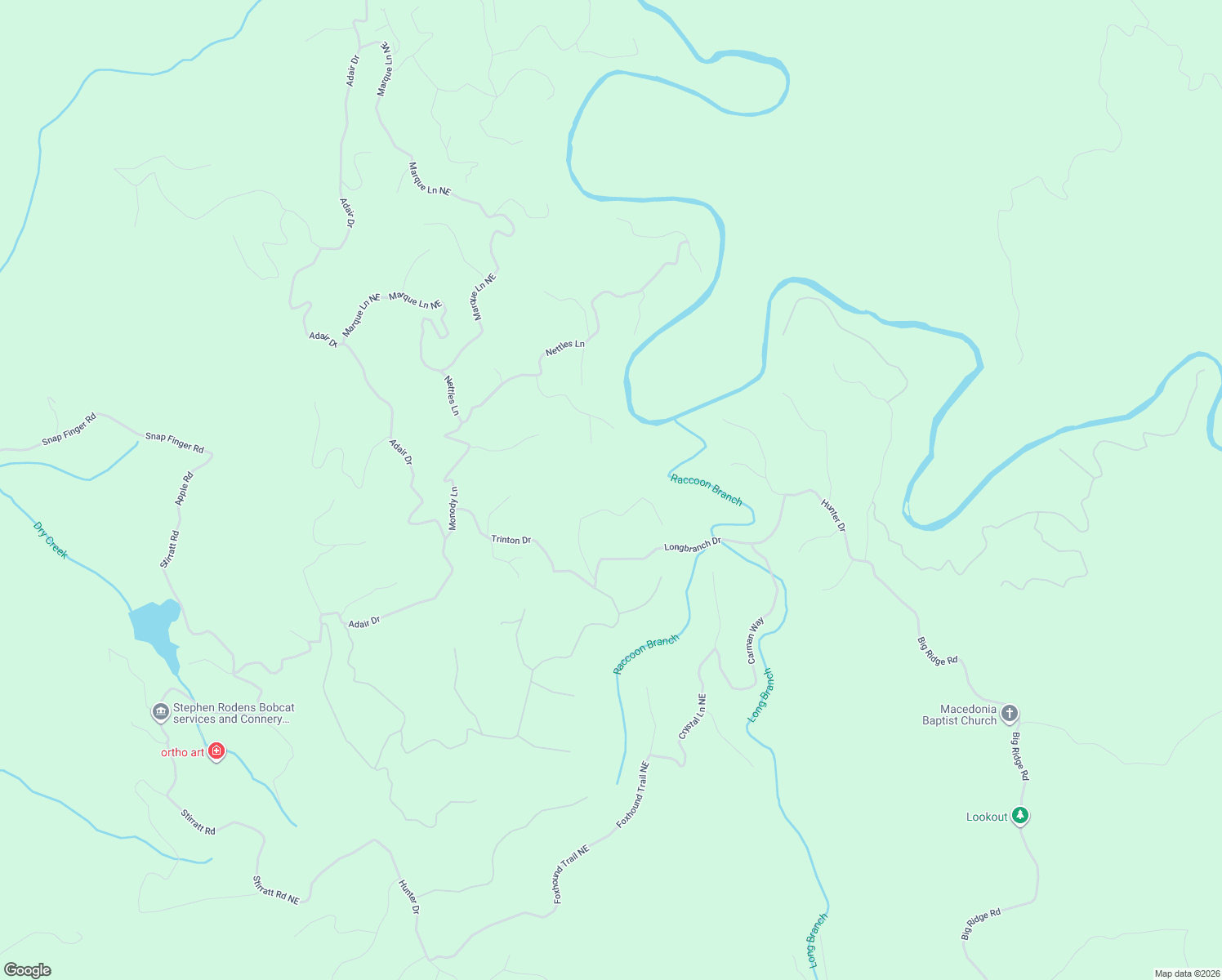 map of restaurants, bars, coffee shops, grocery stores, and more near 921 Aurora Lane in Ranger