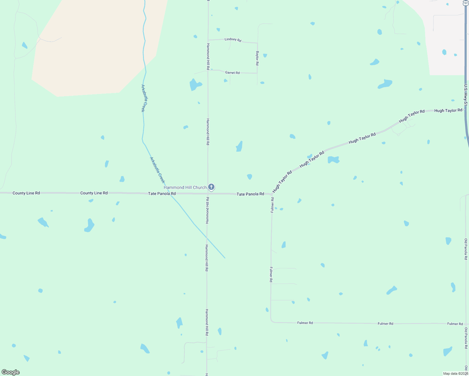 map of restaurants, bars, coffee shops, grocery stores, and more near 290 Tate Panola Road in Senatobia