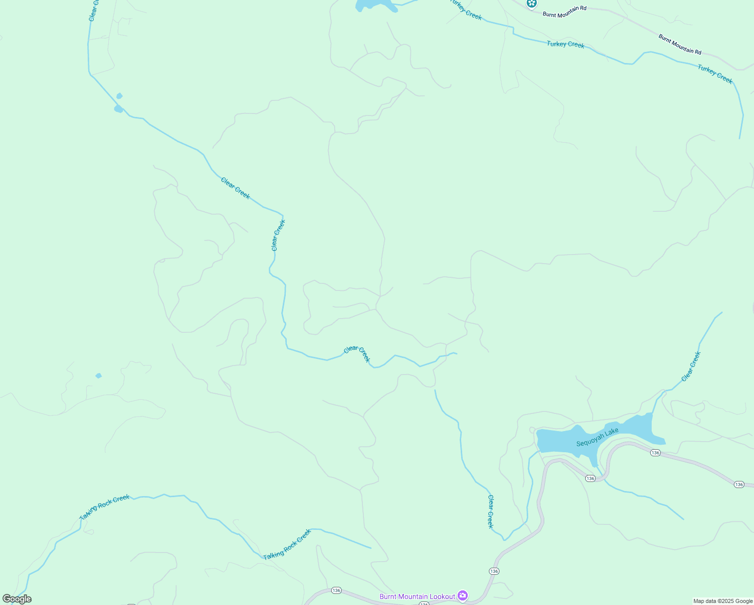 map of restaurants, bars, coffee shops, grocery stores, and more near Mountainside Parkway in Gilmer County
