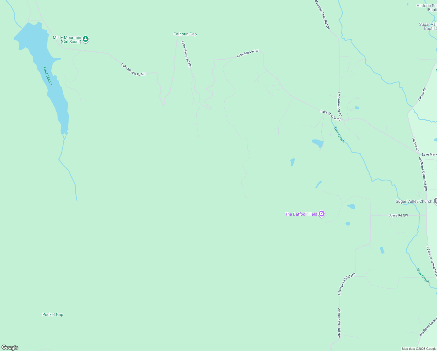 map of restaurants, bars, coffee shops, grocery stores, and more near 545 Deerfield Lane Northwest in Sugar Valley
