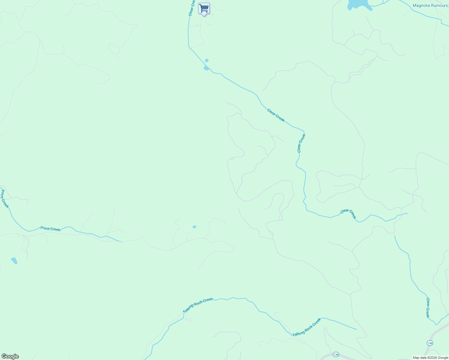 map of restaurants, bars, coffee shops, grocery stores, and more near 2179 Andes Ridge in Ellijay