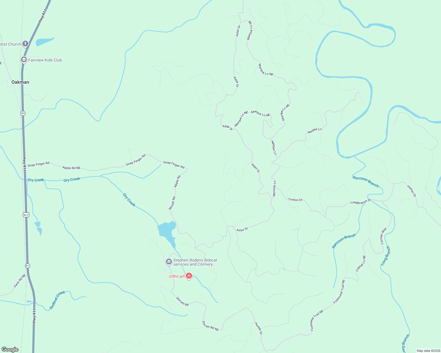 map of restaurants, bars, coffee shops, grocery stores, and more near 167 Jasmine Drive in Ranger