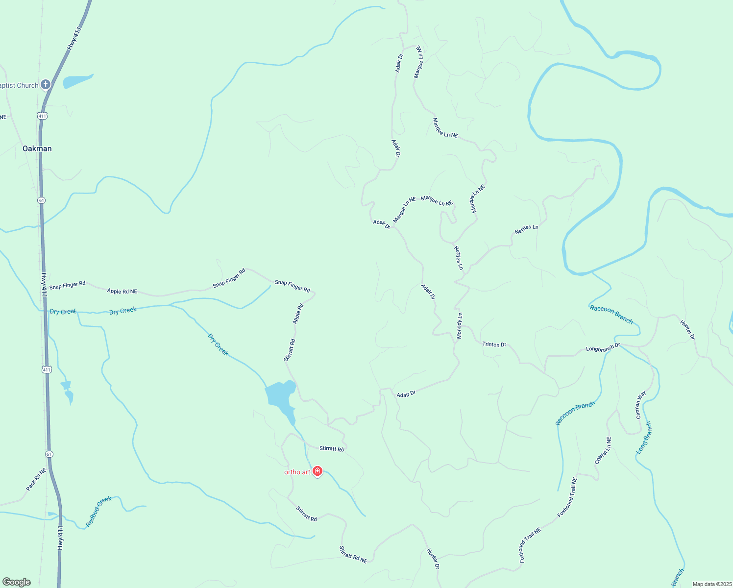 map of restaurants, bars, coffee shops, grocery stores, and more near 167 Jasmine Drive in Ranger