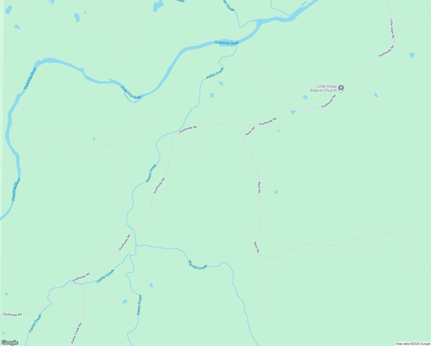 map of restaurants, bars, coffee shops, grocery stores, and more near 500 Southside Road in Oden