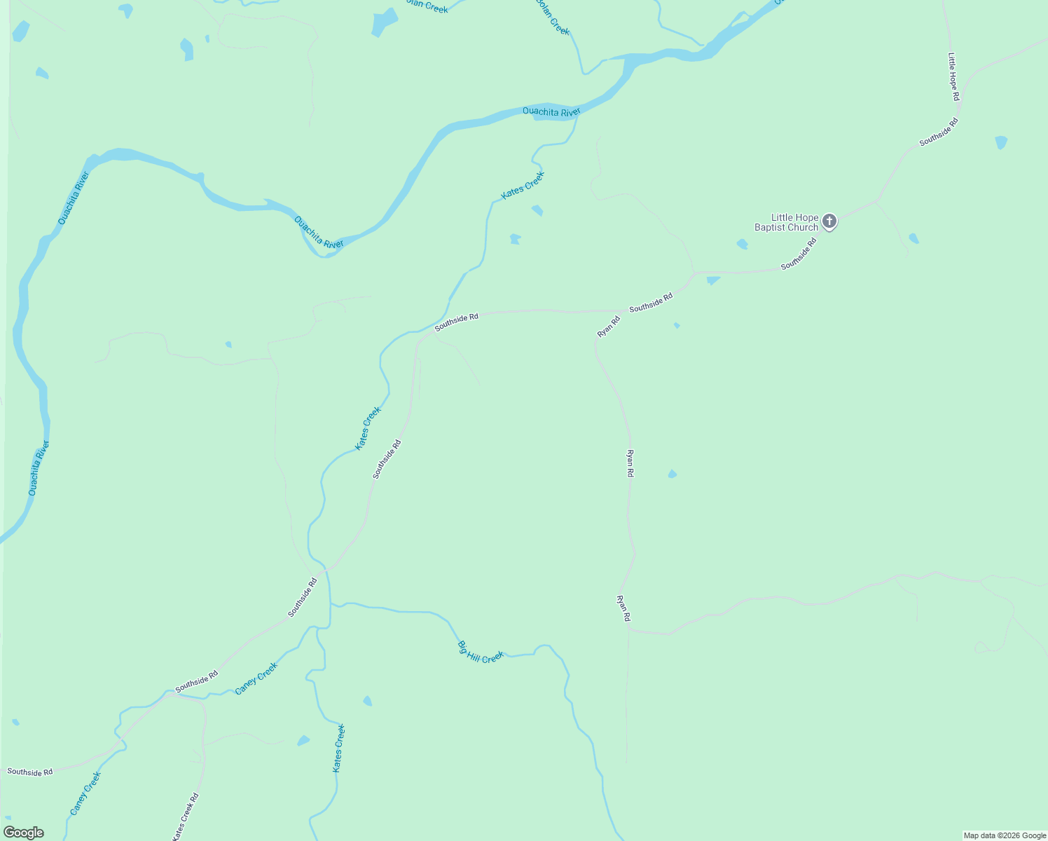map of restaurants, bars, coffee shops, grocery stores, and more near 500 Southside Road in Oden