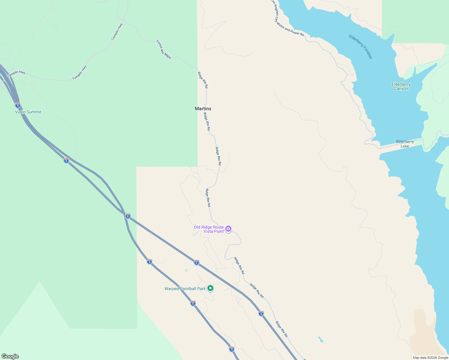 map of restaurants, bars, coffee shops, grocery stores, and more near 34646 Ridge Route Road in Castaic