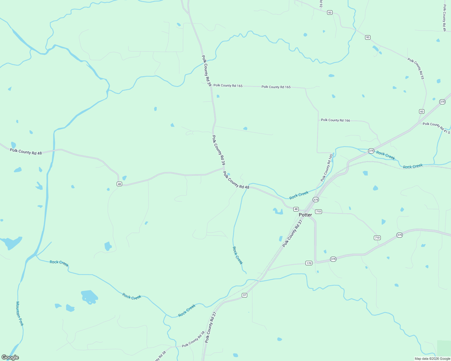 map of restaurants, bars, coffee shops, grocery stores, and more near 249 Polk Road 39 in Mena