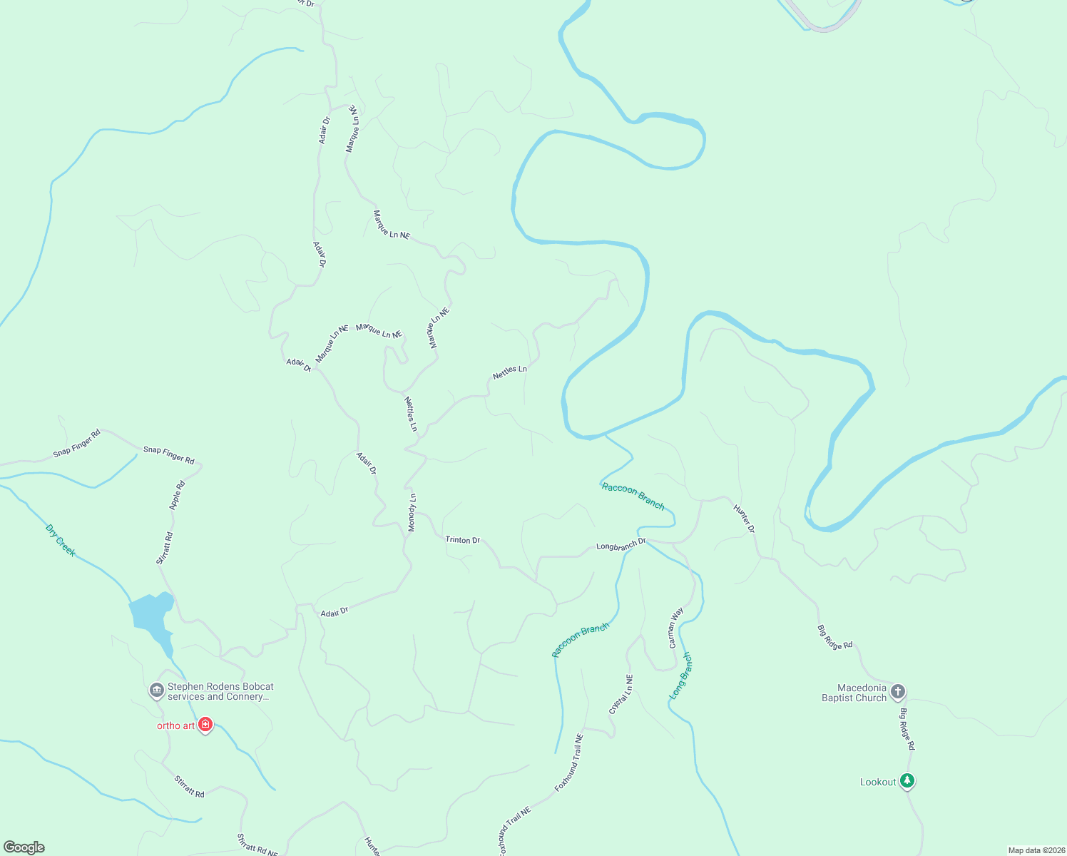 map of restaurants, bars, coffee shops, grocery stores, and more near 777 Greenwood Circle in Ranger