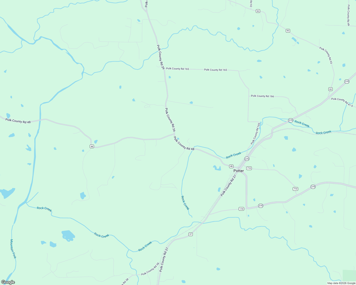 map of restaurants, bars, coffee shops, grocery stores, and more near 249 Polk County Road 39 in Mena