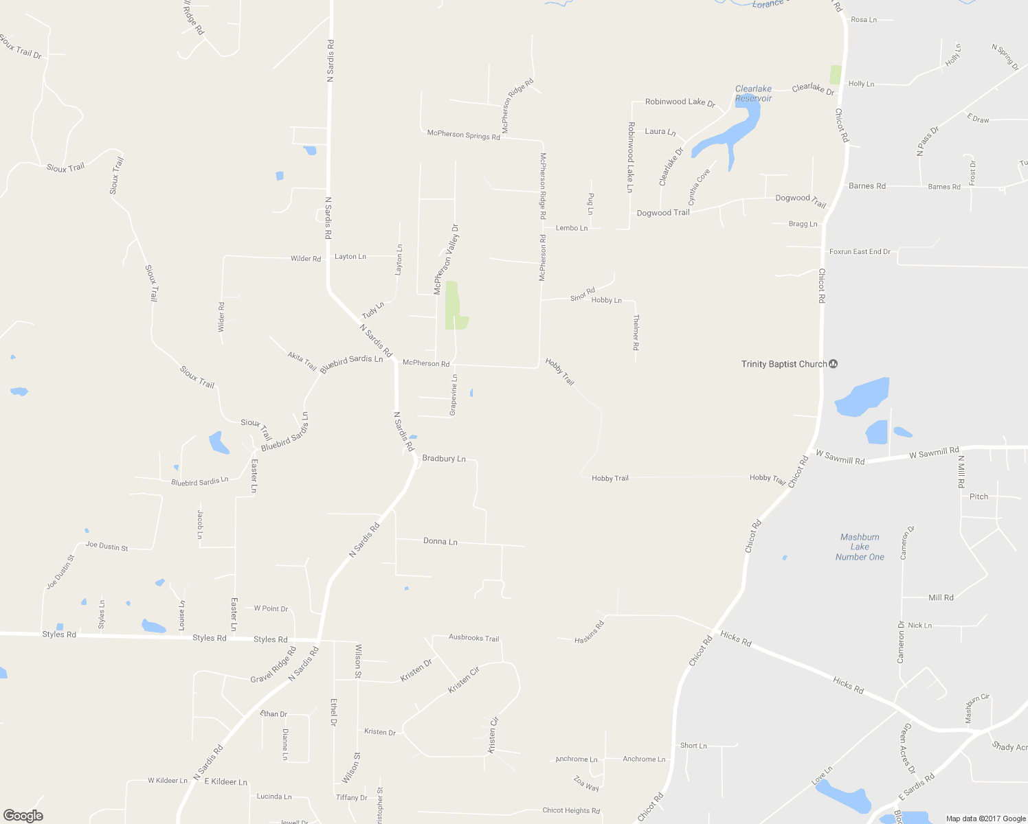 map of restaurants, bars, coffee shops, grocery stores, and more near 20862 McPherson Road in Saline County