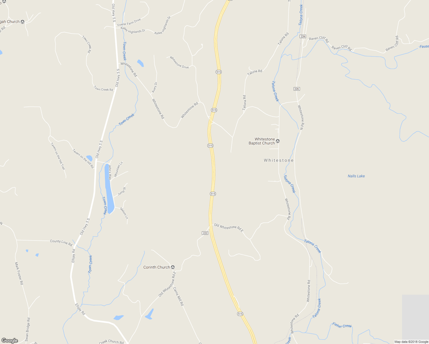 map of restaurants, bars, coffee shops, grocery stores, and more near Georgia 515 in Talking Rock