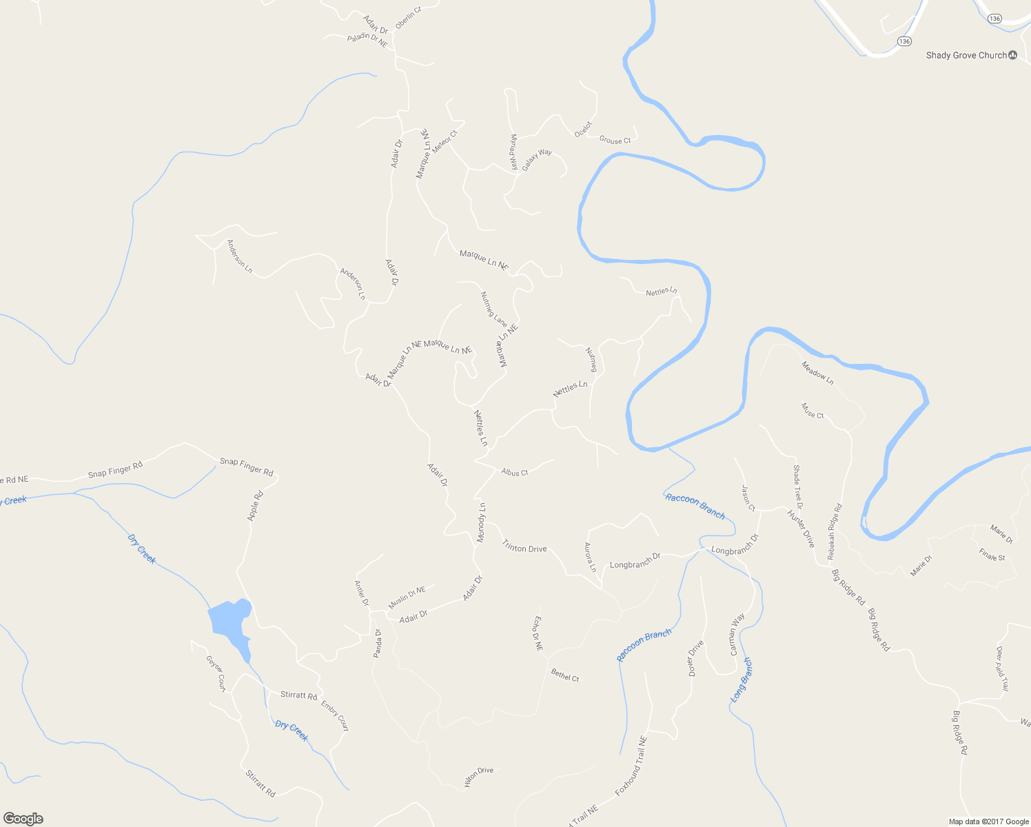 map of restaurants, bars, coffee shops, grocery stores, and more near 740 Nettles Lane in Ranger