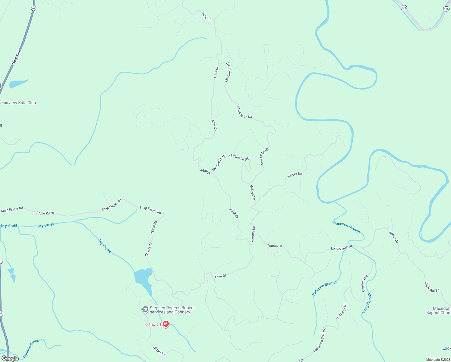 map of restaurants, bars, coffee shops, grocery stores, and more near 108 Adair Drive in Ranger