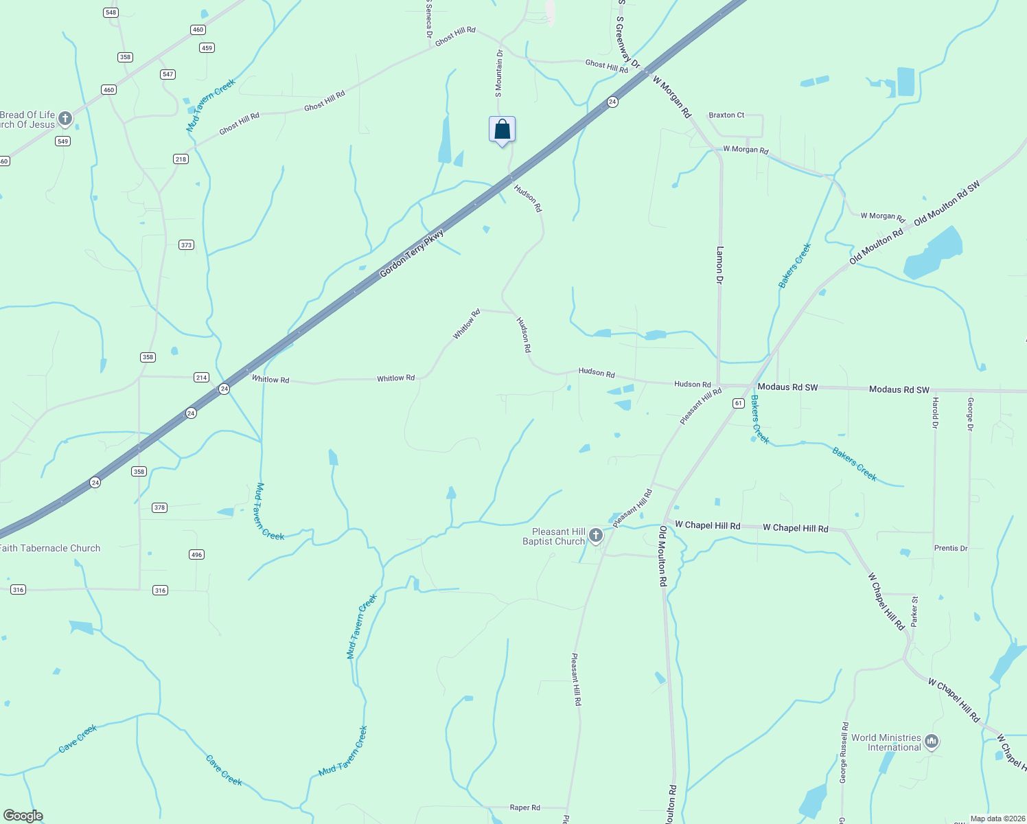 map of restaurants, bars, coffee shops, grocery stores, and more near 36 Daleview Circle in Decatur