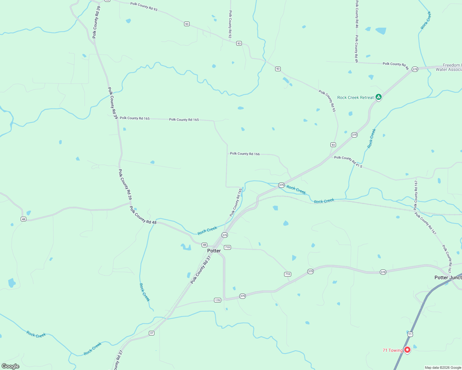map of restaurants, bars, coffee shops, grocery stores, and more near 236 Polk Road 165 in Mena