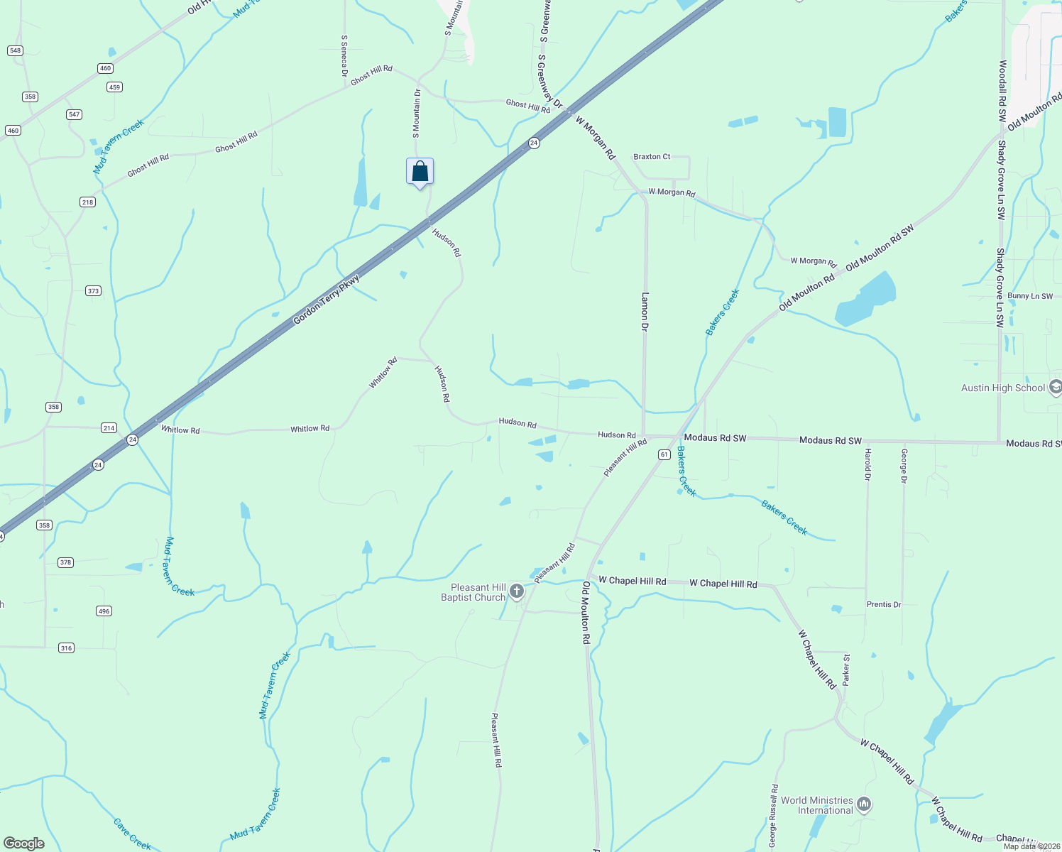 map of restaurants, bars, coffee shops, grocery stores, and more near 258 Hudson Road in Decatur