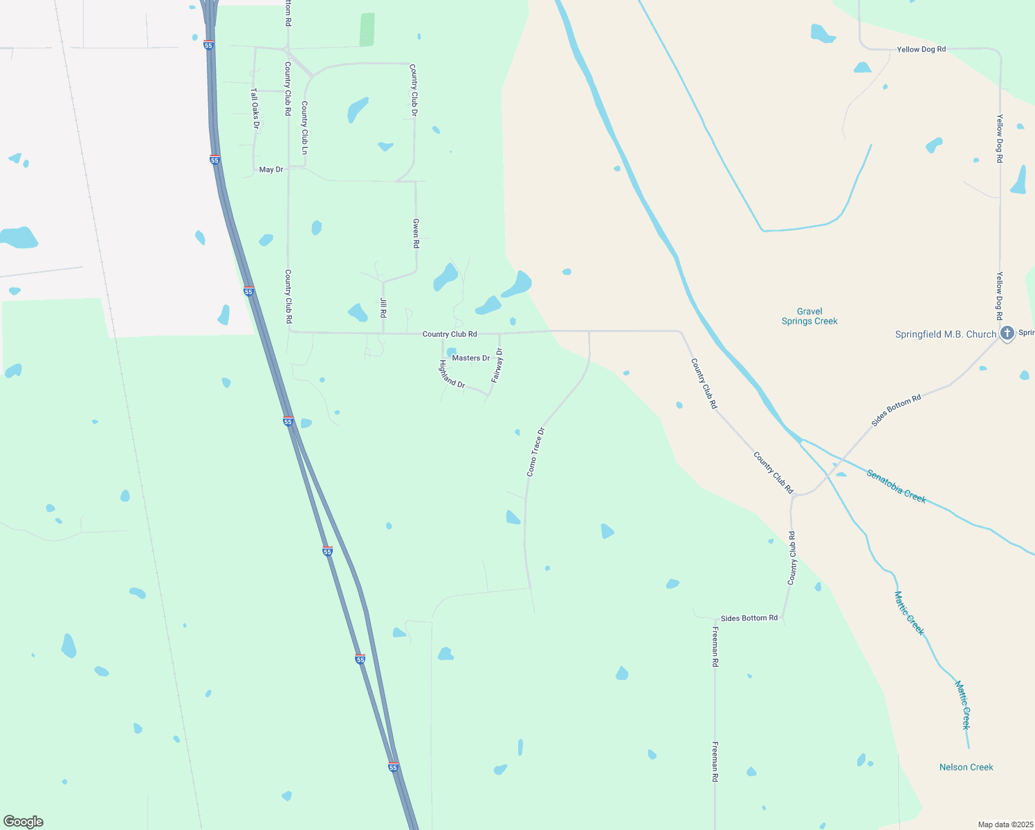 map of restaurants, bars, coffee shops, grocery stores, and more near 116 Como Trace Drive in Senatobia