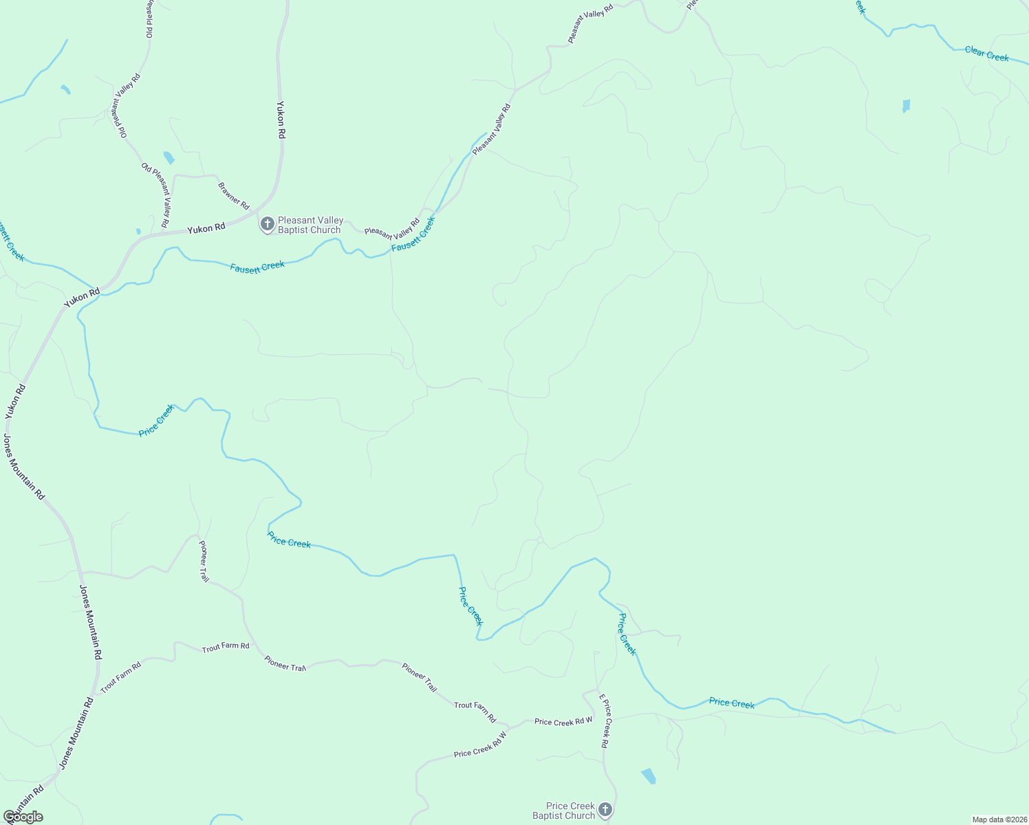 map of restaurants, bars, coffee shops, grocery stores, and more near North Bull Gap Road in Talking Rock