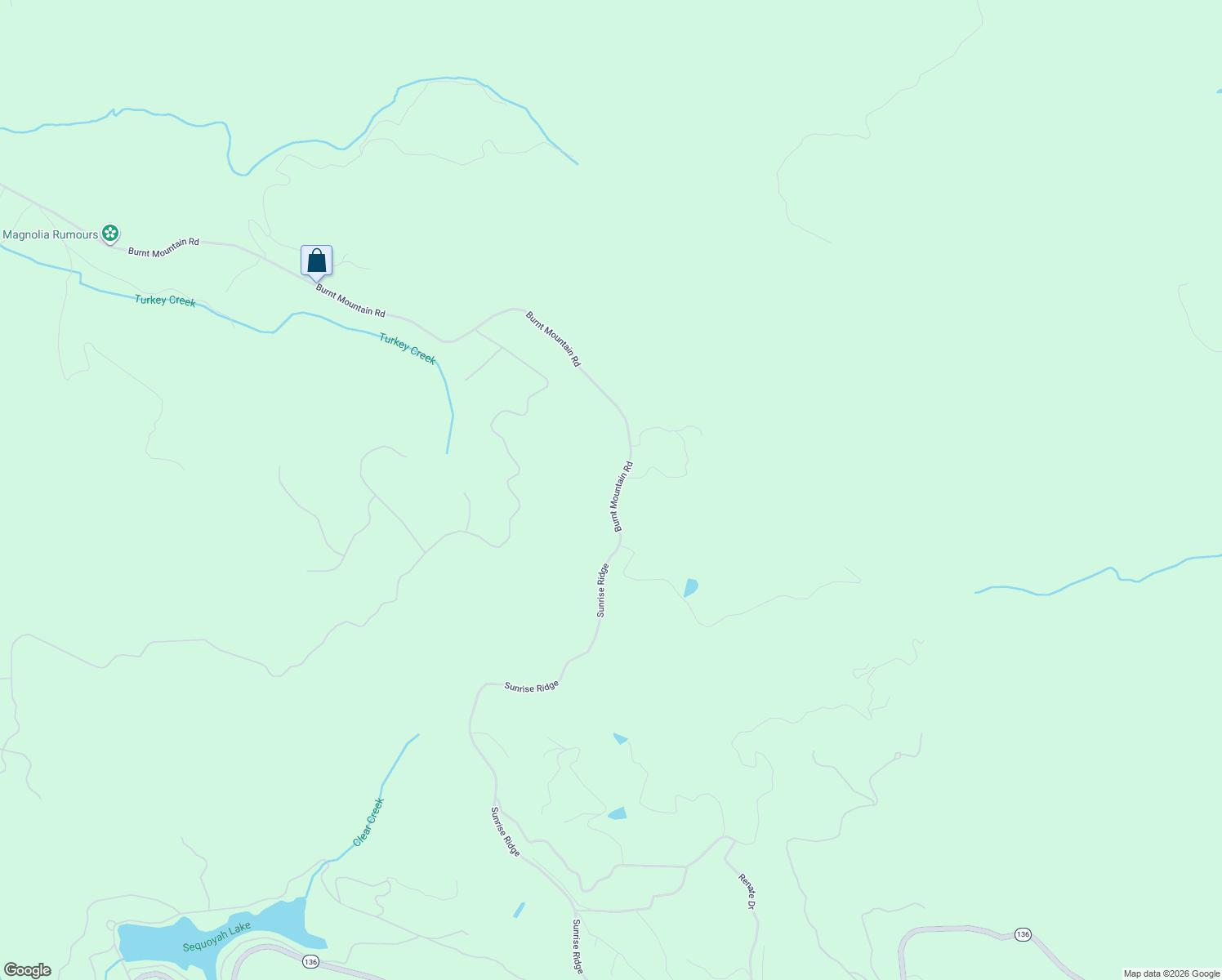 map of restaurants, bars, coffee shops, grocery stores, and more near 2281 State Route 108 in Dawsonville