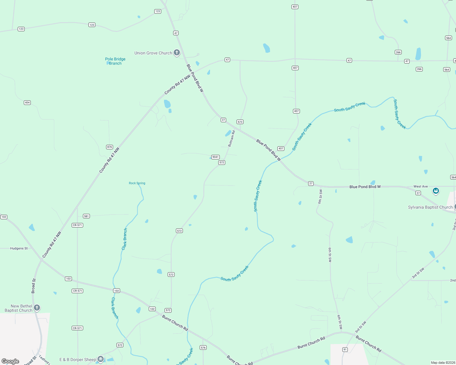 map of restaurants, bars, coffee shops, grocery stores, and more near 2506 County Road 572 in Rainsville