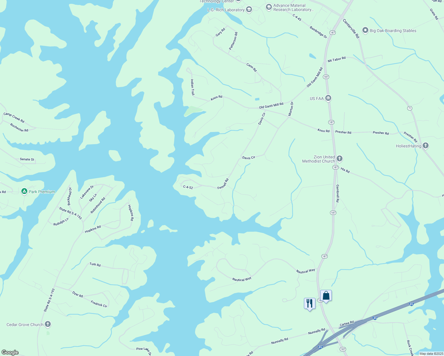 map of restaurants, bars, coffee shops, grocery stores, and more near 1206 C-4-52 in Anderson
