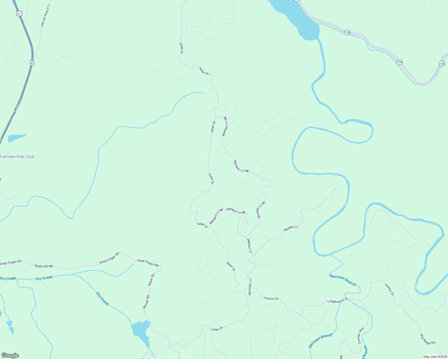 map of restaurants, bars, coffee shops, grocery stores, and more near 425 Marble Court in Ranger