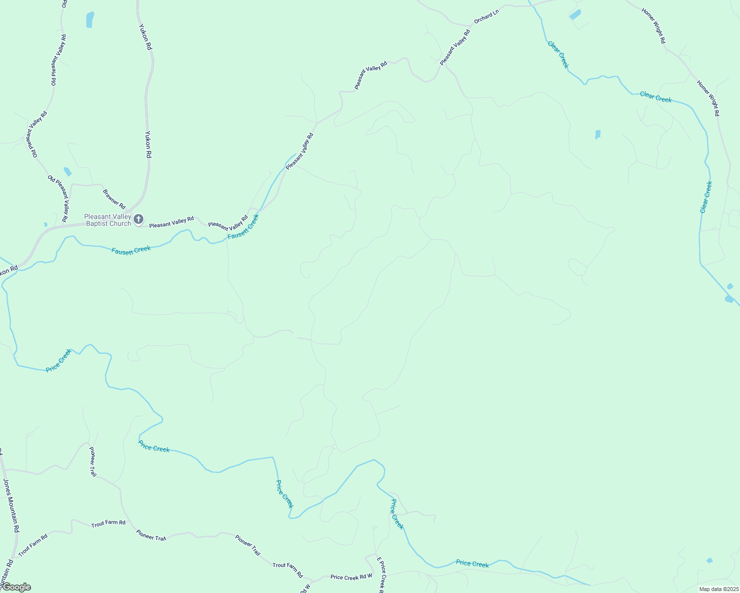 map of restaurants, bars, coffee shops, grocery stores, and more near Oak Park Drive in Gilmer County
