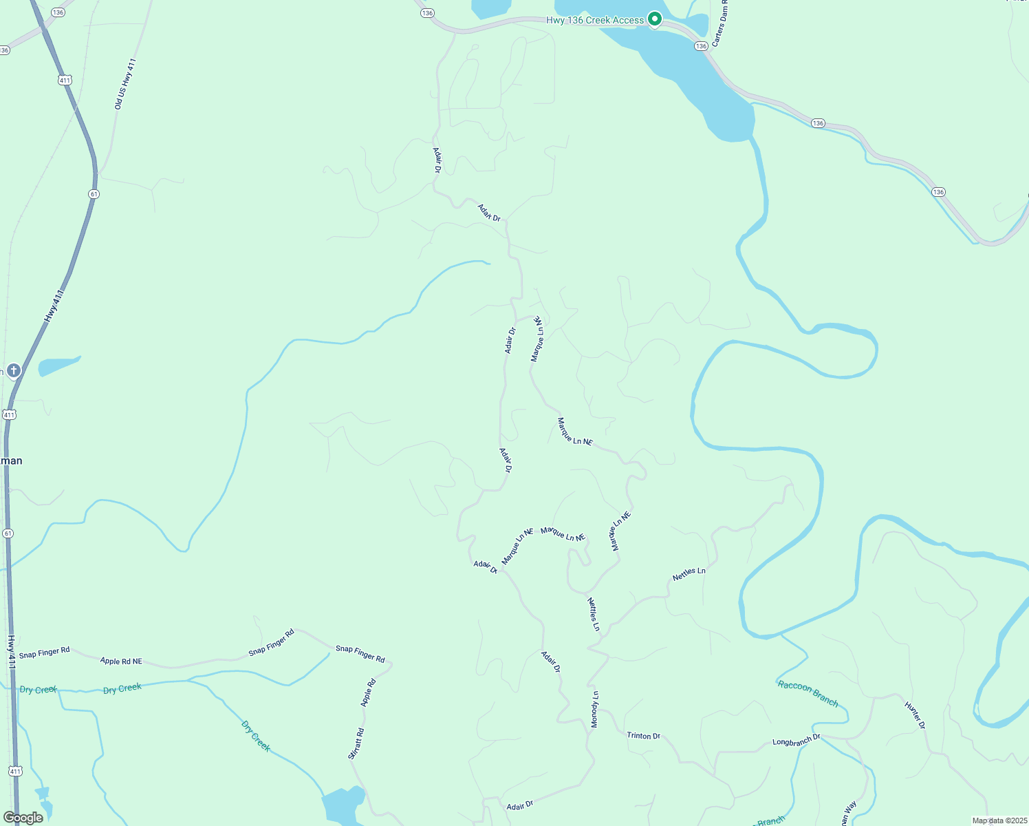 map of restaurants, bars, coffee shops, grocery stores, and more near 278 Adair Drive in Ranger