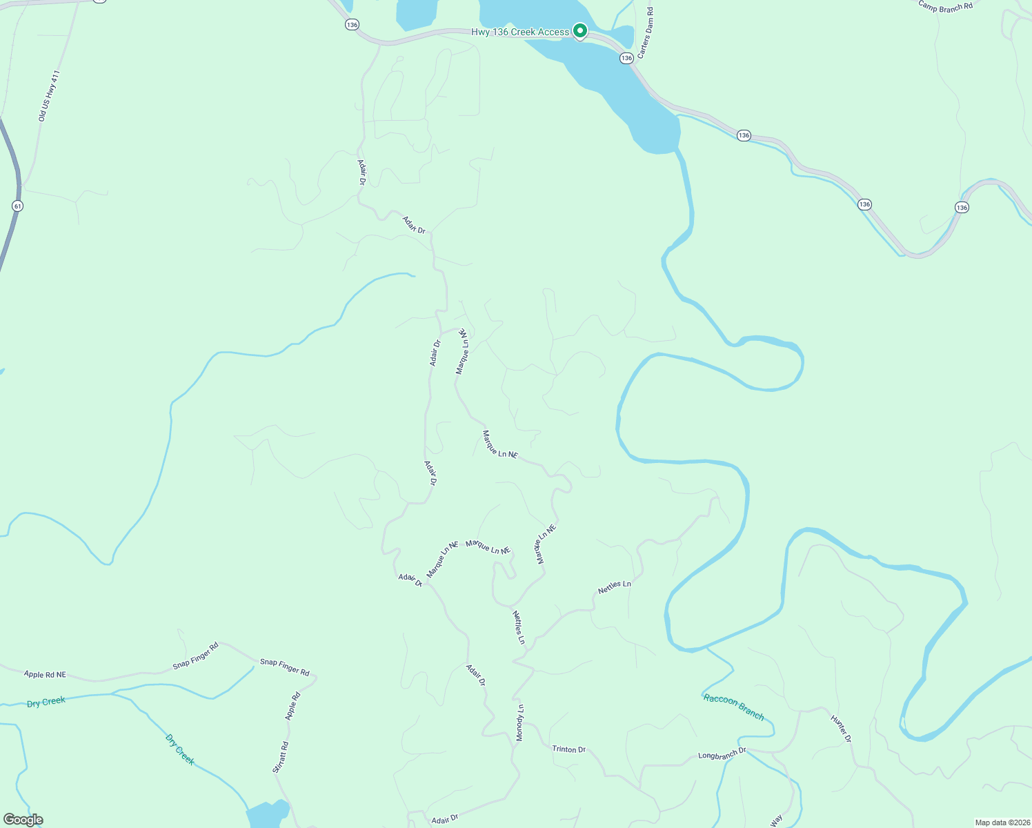 map of restaurants, bars, coffee shops, grocery stores, and more near 404 Jester Court North East in Ranger