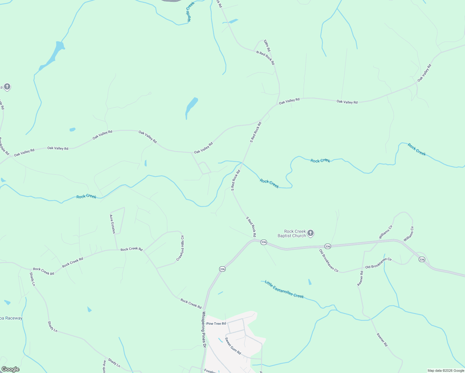 map of restaurants, bars, coffee shops, grocery stores, and more near 2 Cedar Ridge Drive in Toccoa