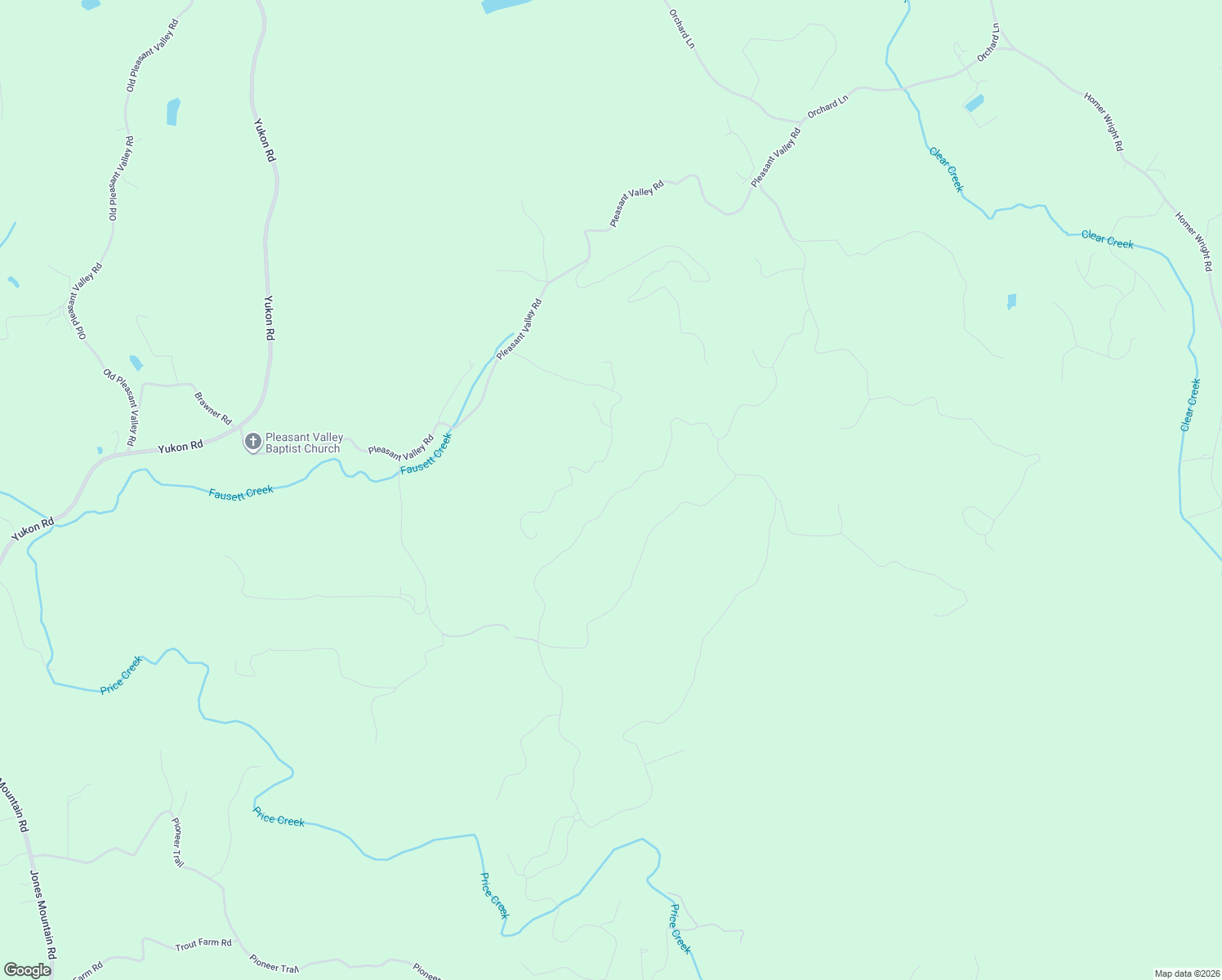 map of restaurants, bars, coffee shops, grocery stores, and more near 574 Woods Road in Talking Rock