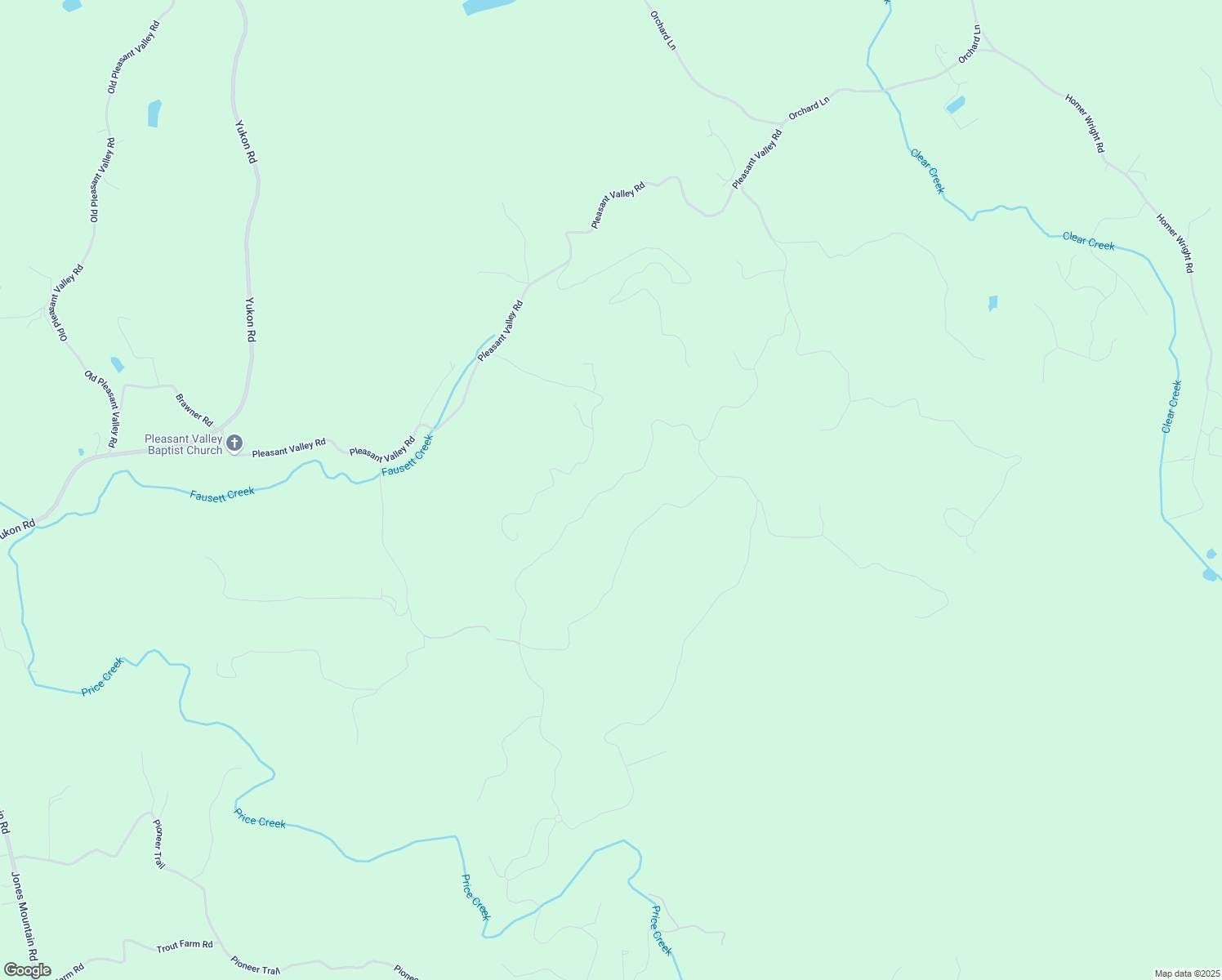 map of restaurants, bars, coffee shops, grocery stores, and more near Twisted Oak Road in Gilmer County