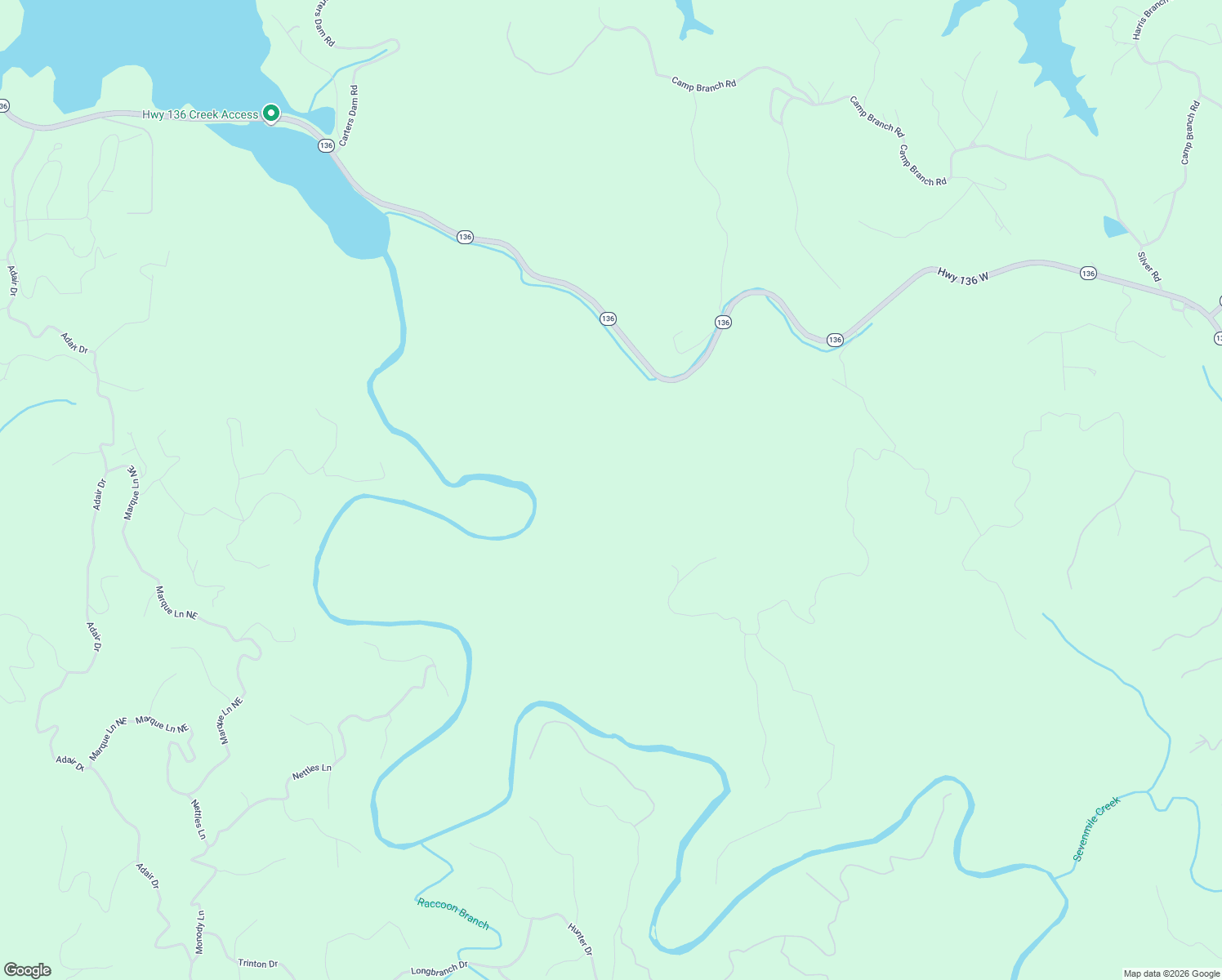 map of restaurants, bars, coffee shops, grocery stores, and more near Georgia 136 in Talking Rock