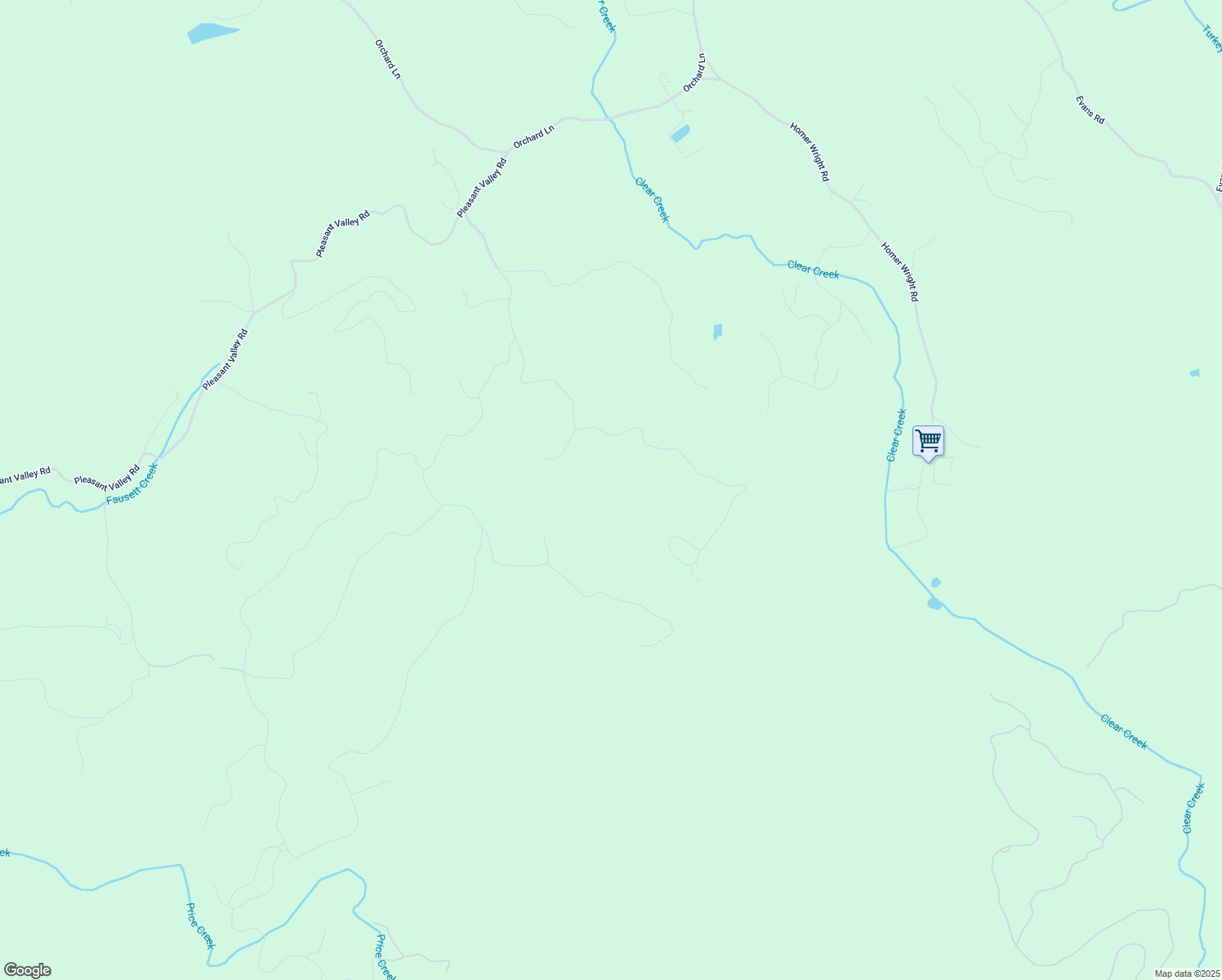 map of restaurants, bars, coffee shops, grocery stores, and more near Oak Park Drive in Gilmer County