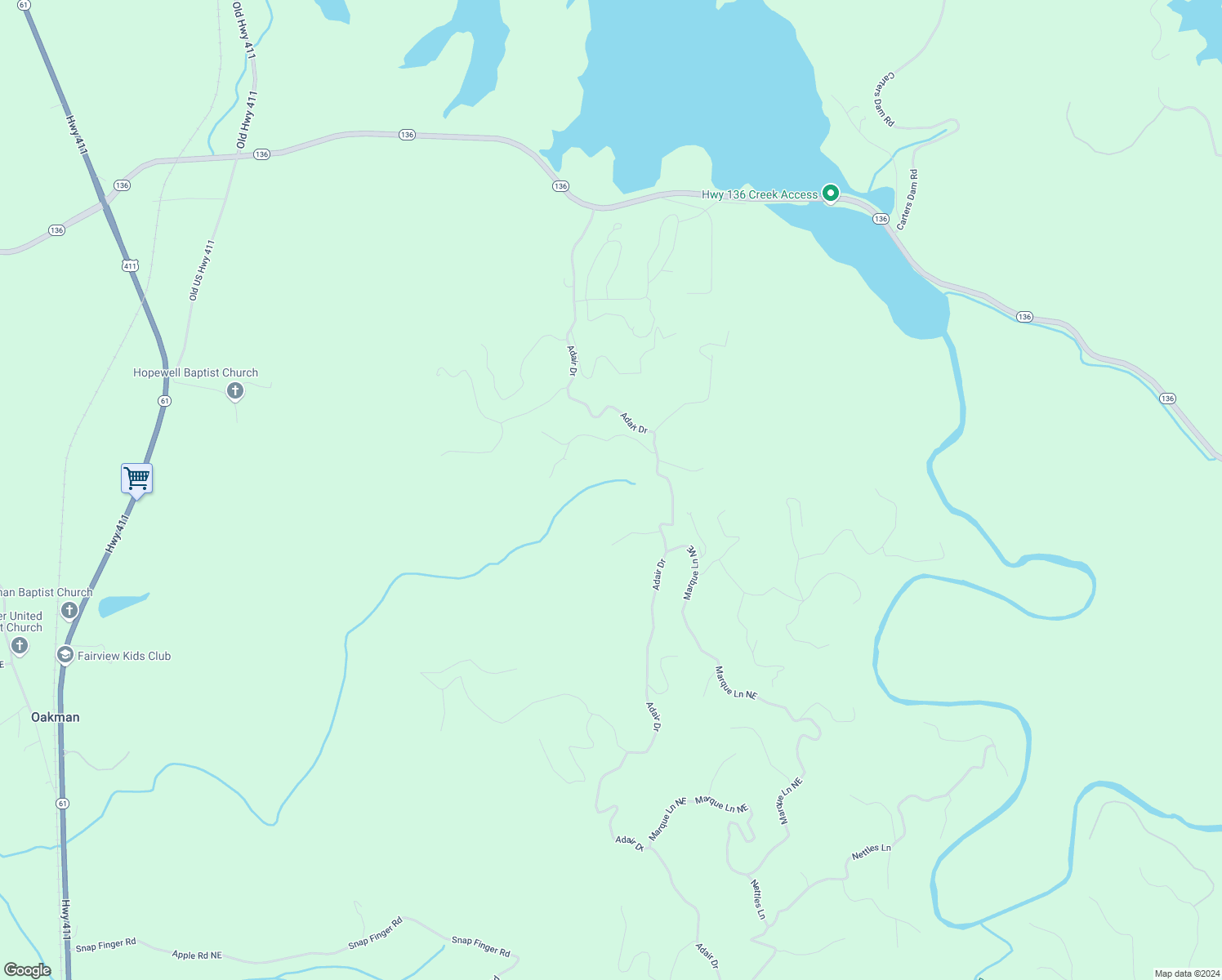 map of restaurants, bars, coffee shops, grocery stores, and more near 356 Orieole Court in Ranger