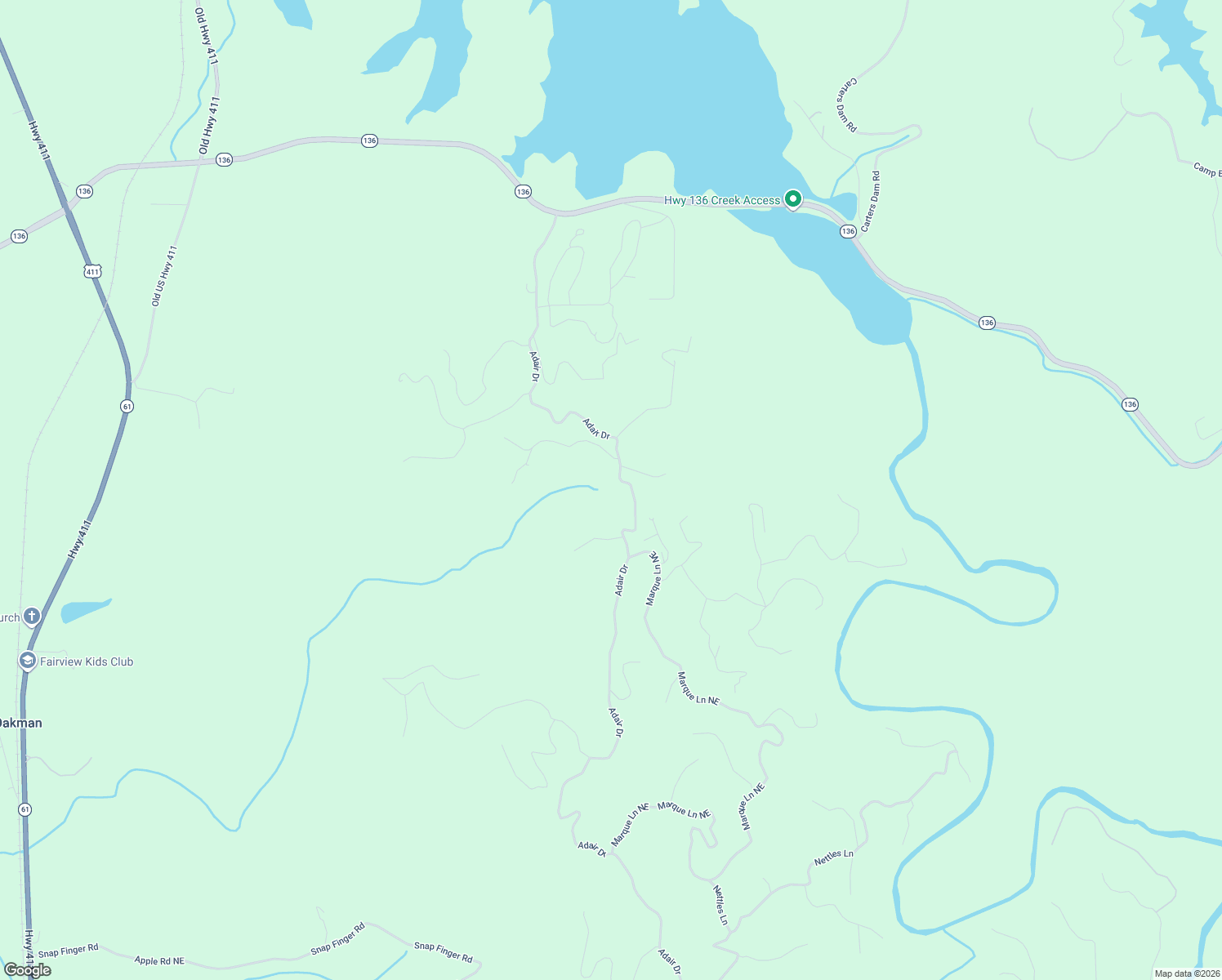 map of restaurants, bars, coffee shops, grocery stores, and more near 298 Adair Drive in Ranger