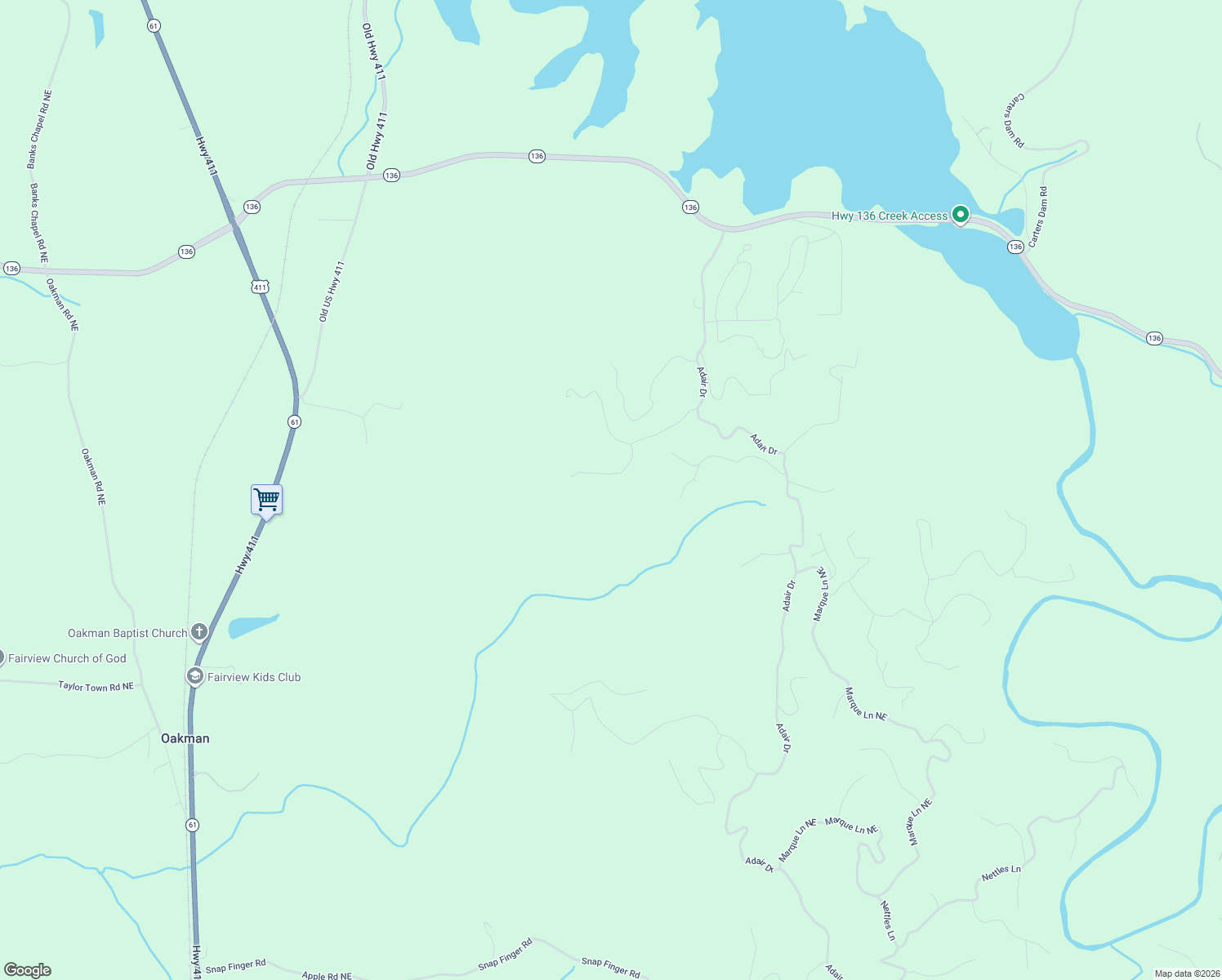 map of restaurants, bars, coffee shops, grocery stores, and more near 168 Hopewell Drive in Ranger