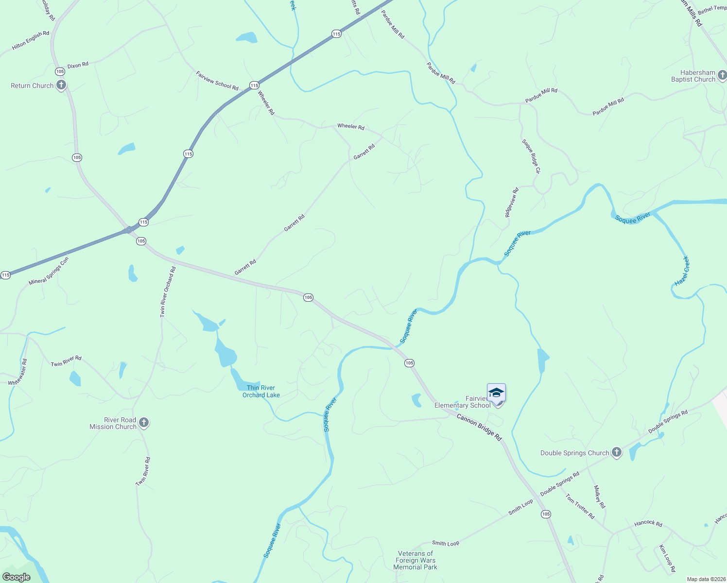 map of restaurants, bars, coffee shops, grocery stores, and more near 430 Shallow Cr Road in Demorest