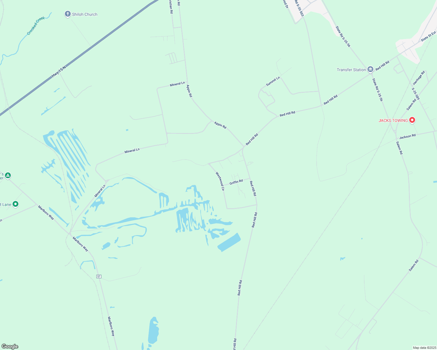 map of restaurants, bars, coffee shops, grocery stores, and more near Westwood Circle in Bennettsville