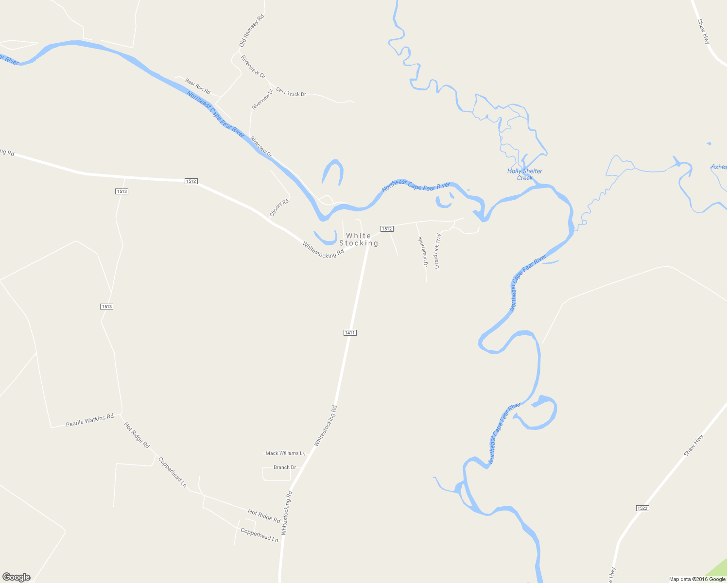 map of restaurants, bars, coffee shops, grocery stores, and more near 3325 Whitestocking Road in Burgaw