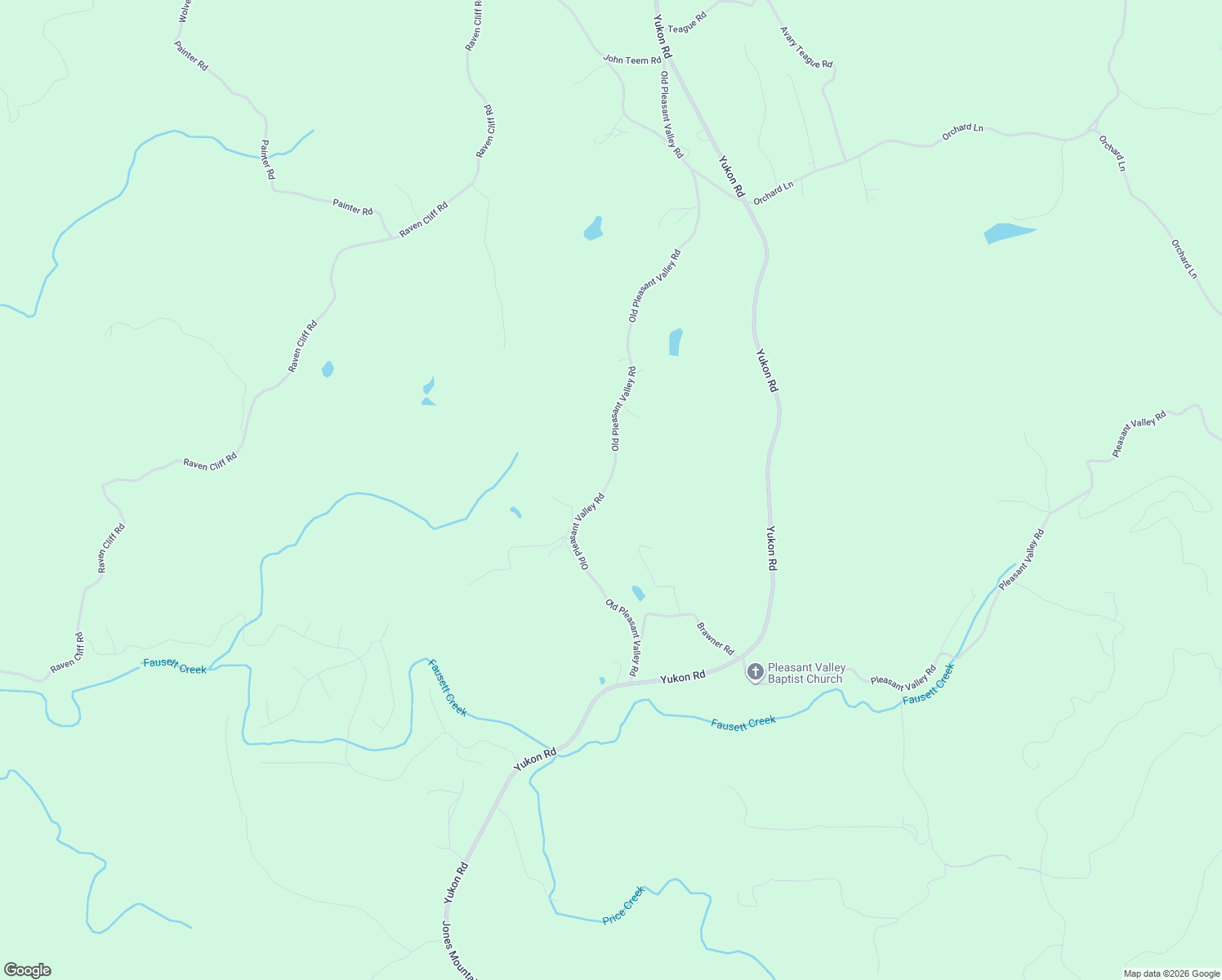 map of restaurants, bars, coffee shops, grocery stores, and more near 822 Old Pleasant Valley Road in Talking Rock